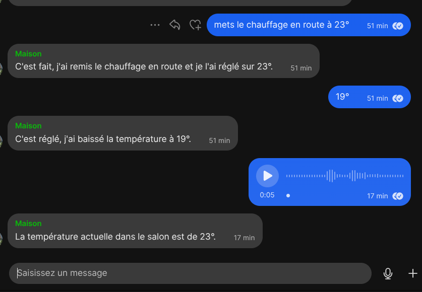 Conversation avec Nestor dans Signal